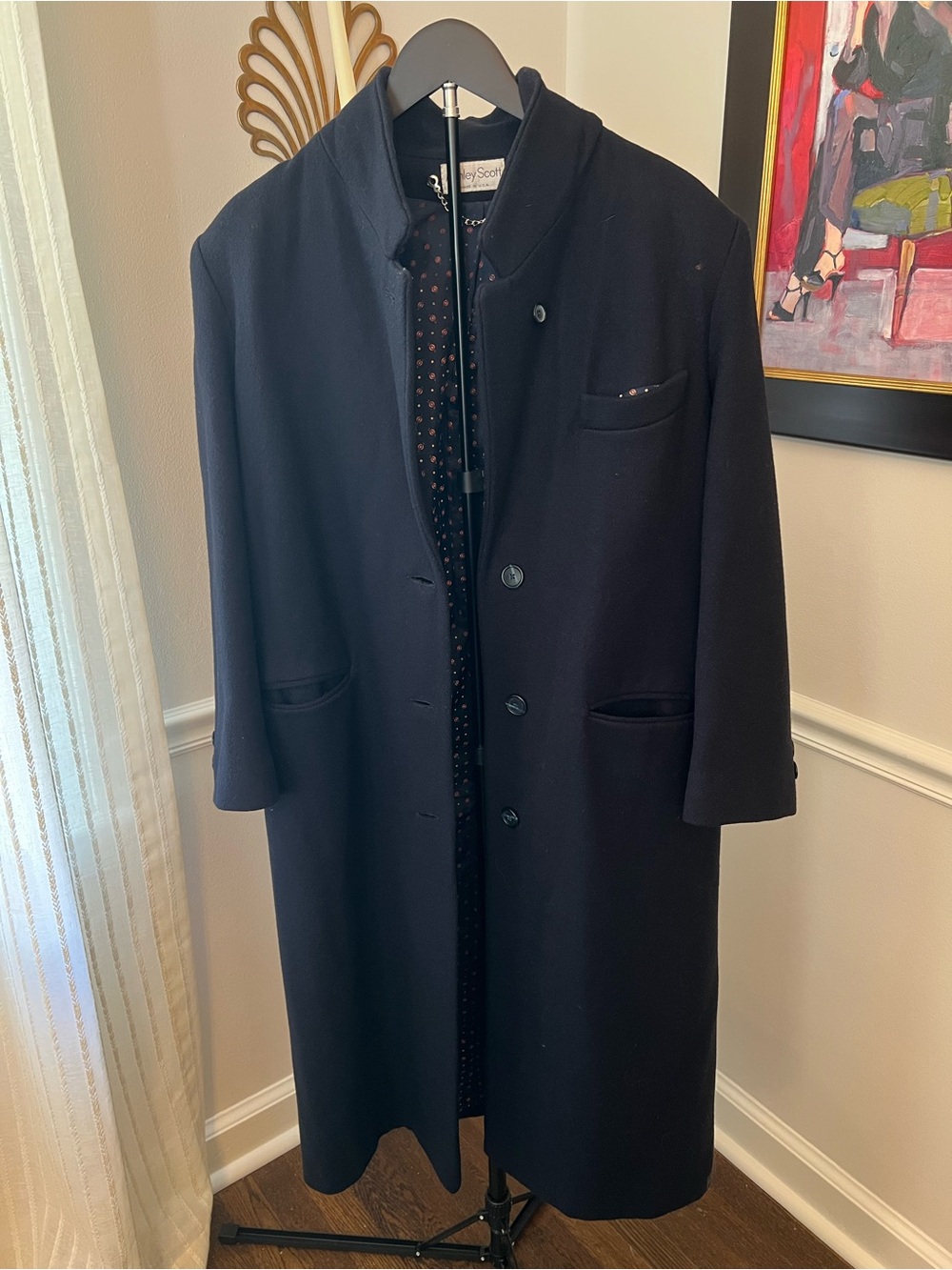 Ashley Scott Navy Trench Coat